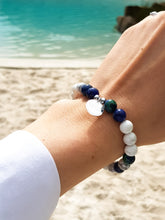 Load image into Gallery viewer, Howlite I Chrysocolla I Sterling Silver Healing Bracelet